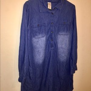 Jean knee length dress